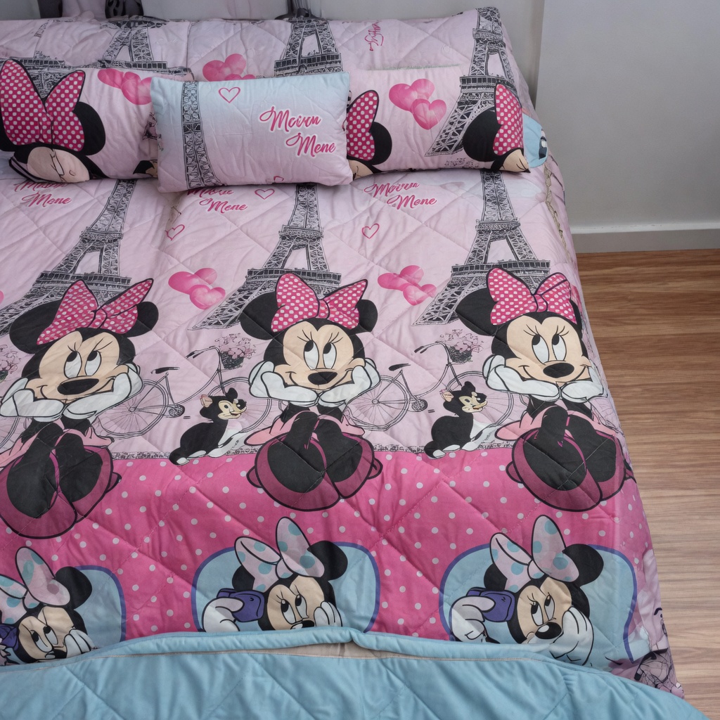 3-Piece Kids Cartoon Picnic Mattress Set - Padded Sleep Mat & 2 Pillowcases - Disney Mickey & Minnie Mouse, Marvel Spider-Man, Iron Man - Soft Portable Travel Bedding for Toddlers, Nap Time, & Camping - Image 3