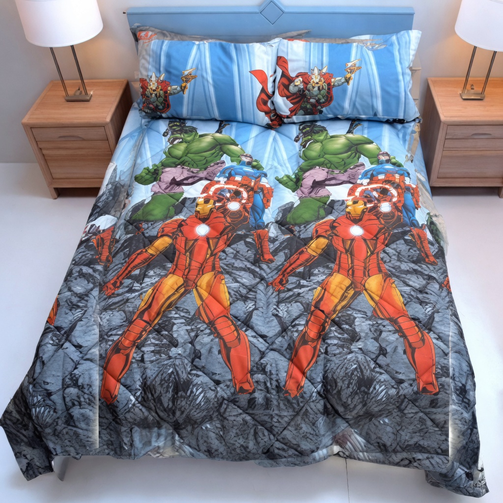 3-Piece Kids Cartoon Picnic Mattress Set - Padded Sleep Mat & 2 Pillowcases - Disney Mickey & Minnie Mouse, Marvel Spider-Man, Iron Man - Soft Portable Travel Bedding for Toddlers, Nap Time, & Camping - Image 2
