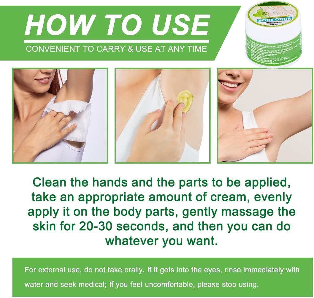 Odorsmite Underarm Care Deodorant Cream, Herbal Body Odor Remover, Reduce Sweat and Eliminate Smell for Women Men - Image 2