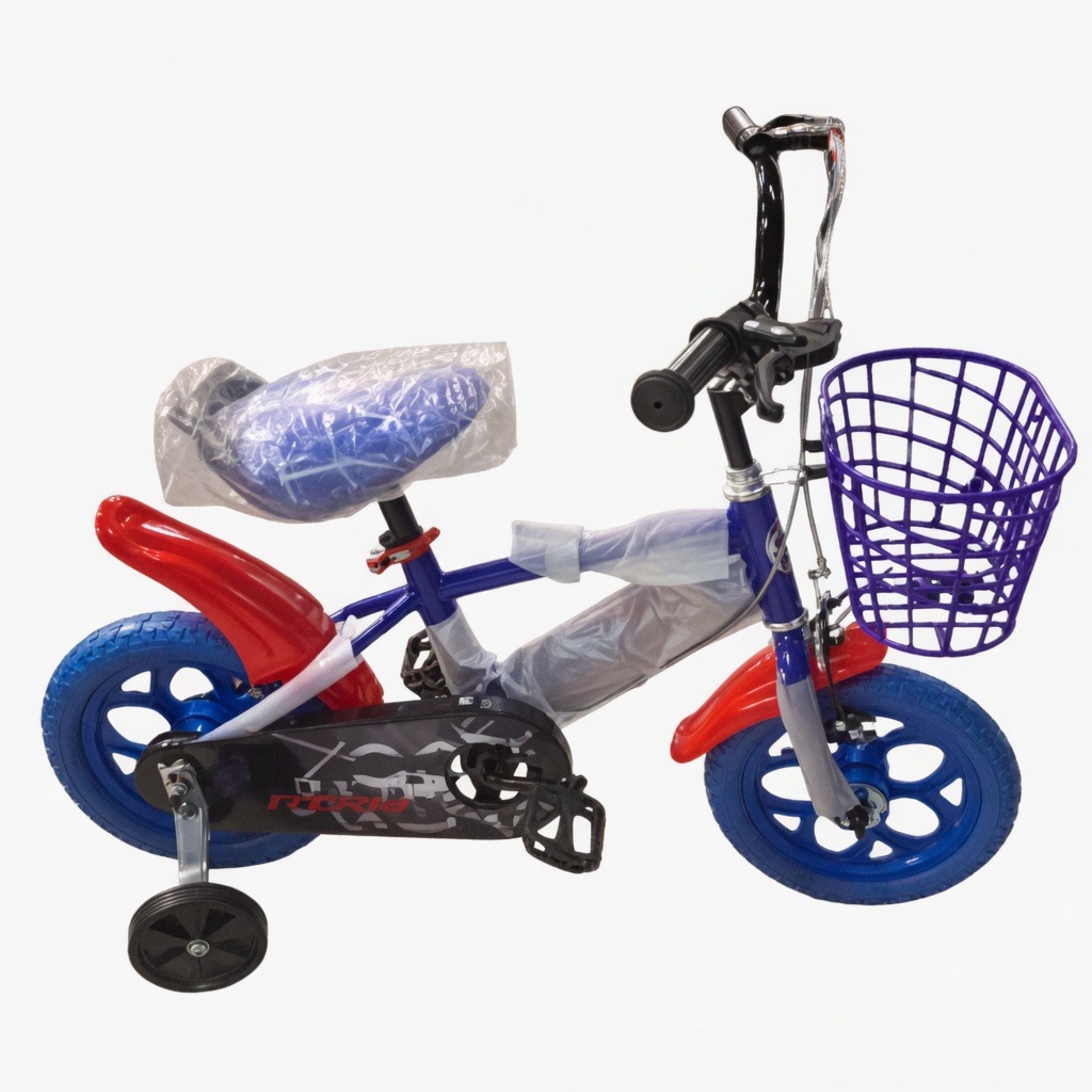 High-Quality 12" Kids' First Bicycle with Removable Training Wheels Front Basket & Safety Chain Guard – Perfect Beginner Bike for Boys and Girls Ages 2-5 Years Old - Image 3