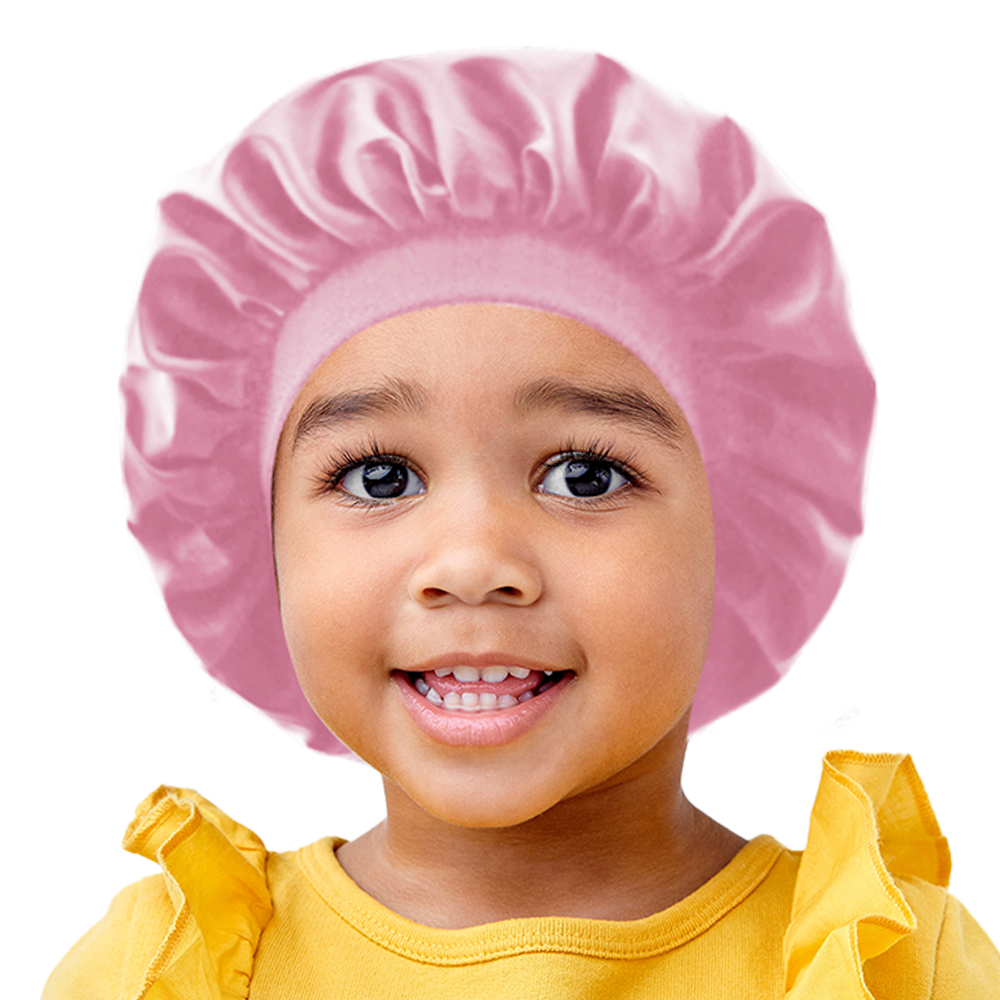 Kids Satin Bonnet Sleep Hat Silk Cap for Child Hair Beanie at Night Silk Sleep Cap Soft Wide Elastic Band Sleeping Cap Hair Cap for Kids - Image 2