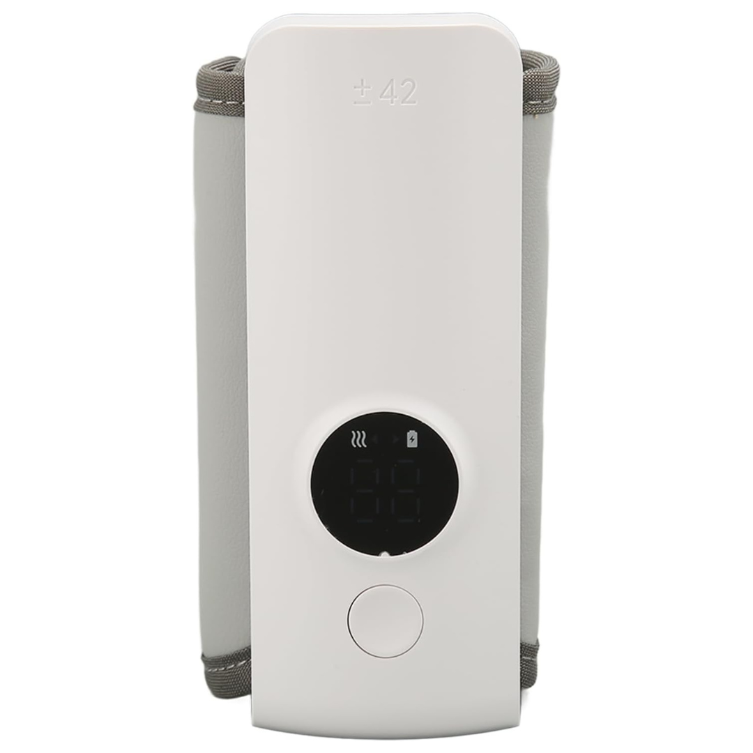 Portable Bottle Warmer USB Rechargeable Wireless Water Bottle Heater with LCD Display 6 Temperature Settings Universal Breast Milk Heater for Travel Outdoor Hotel Home