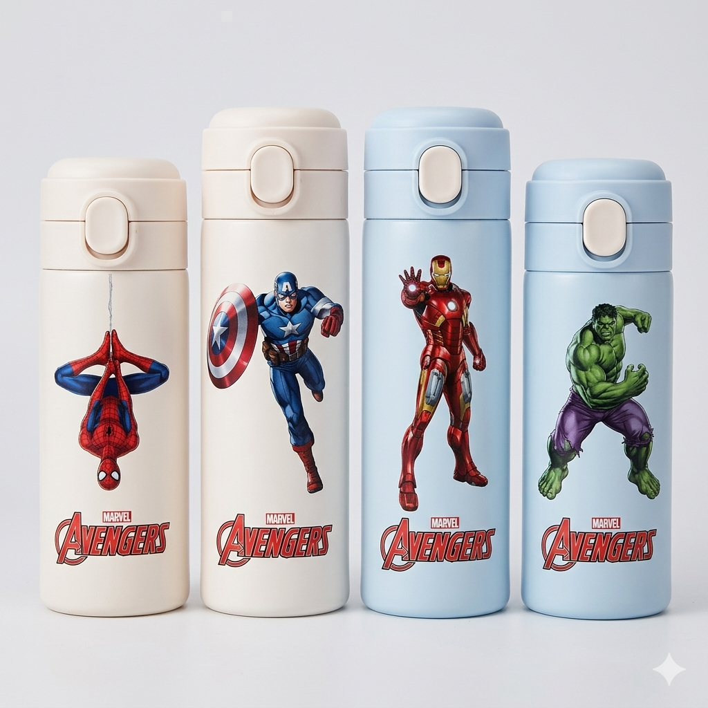 Mickey Mouse Thermal Cup Portable Sports Water Bottle Direct Drinking Cup Thermal Stainless Steel Bottle Gift Available in Different Designs - Image 5