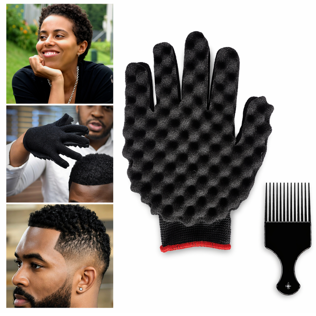 Hair Sponge Set, Magic Hair Twist Sponge Brush, For Hair, Curl Sponge Glove, Hair Sponges For black men, curls Twist, Curl Dreads Locking Afros Coils - Image 2
