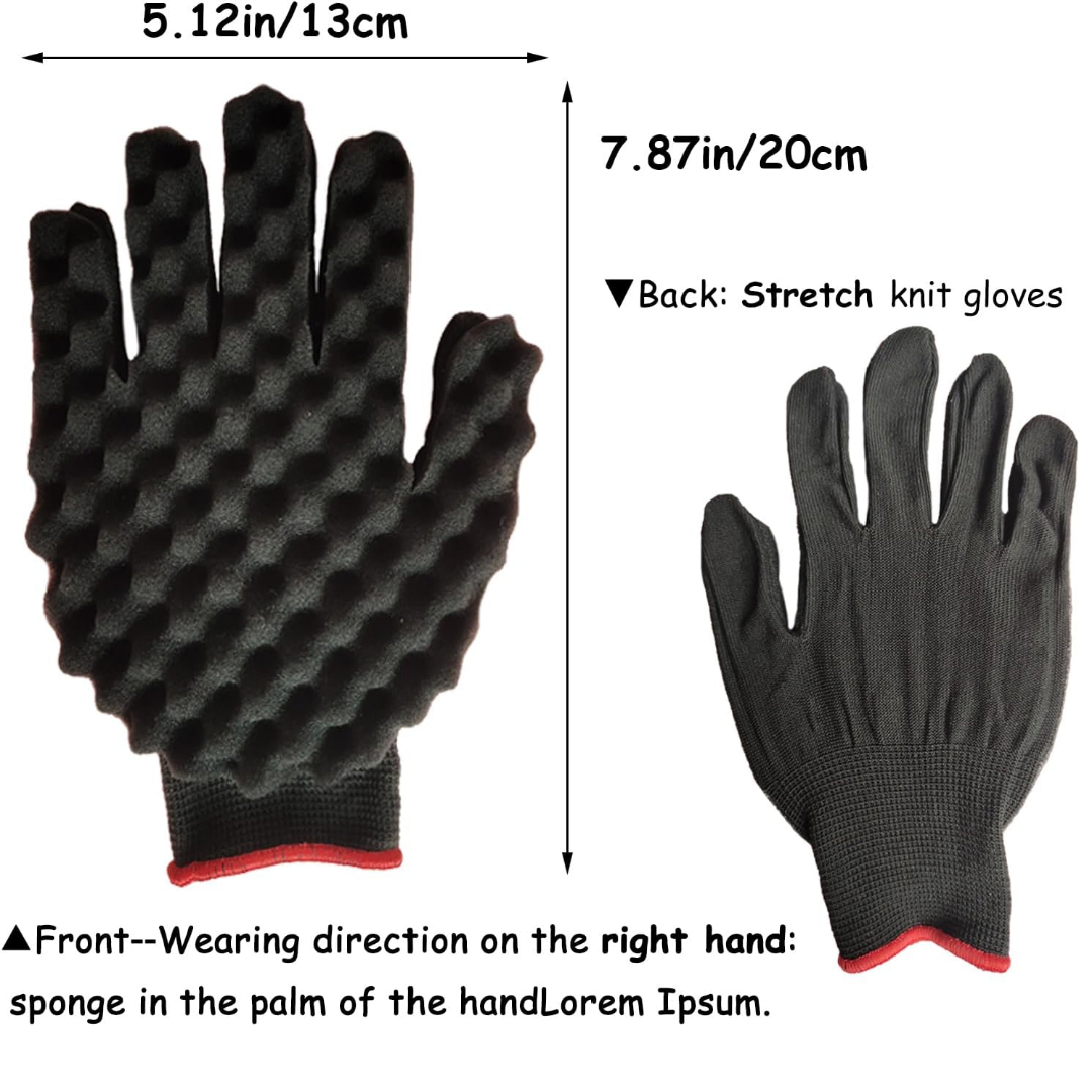Hair Sponge Set, Magic Hair Twist Sponge Brush, For Hair, Curl Sponge Glove, Hair Sponges For black men, curls Twist, Curl Dreads Locking Afros Coils - Image 3