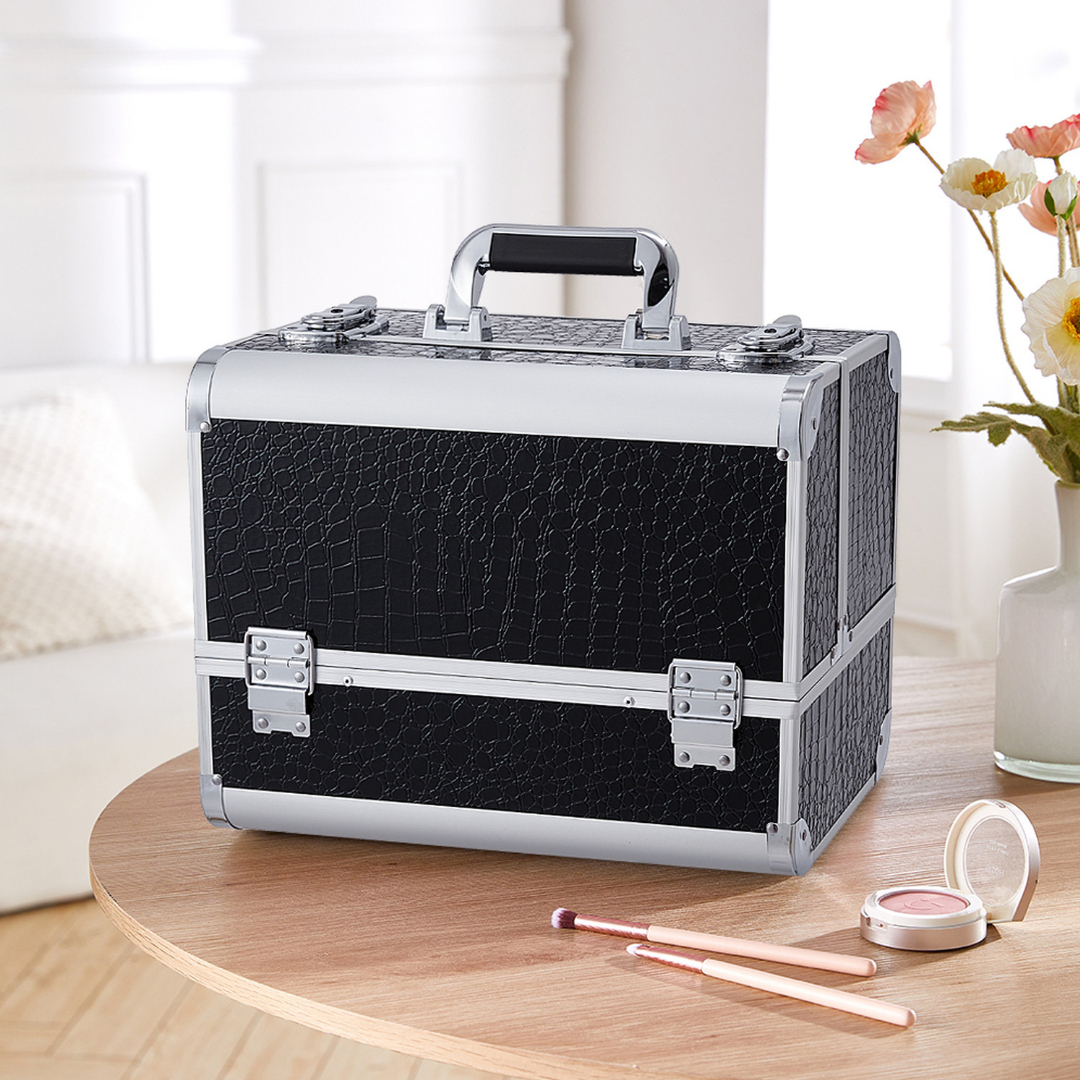 Professional Make-up Case, Makeup Bag Case, Cases, Empty Makeup Cosmetic Organizer, Nail Polish and Jewelry Case, Manicure Beauty Travel Case, for Women