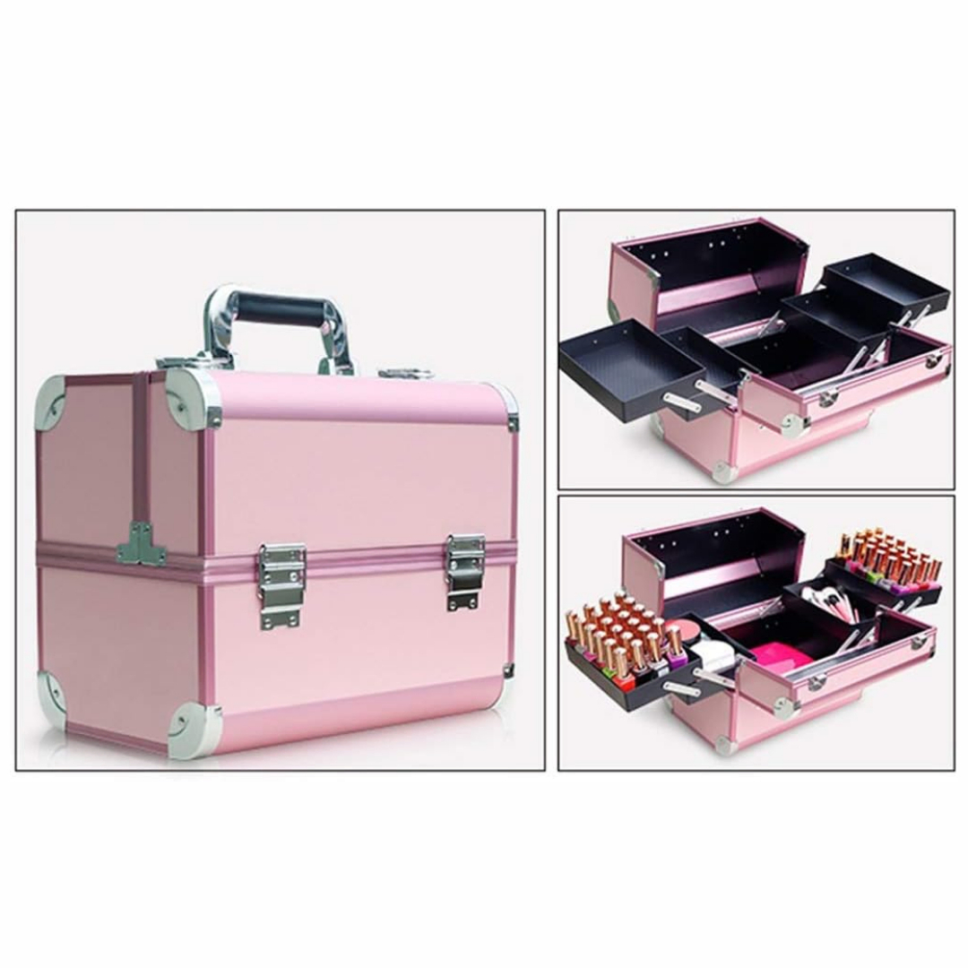 Professional Make-up Case, Makeup Bag Case, Cases, Empty Makeup Cosmetic Organizer, Nail Polish and Jewelry Case, Manicure Beauty Travel Case, for Women - Image 7