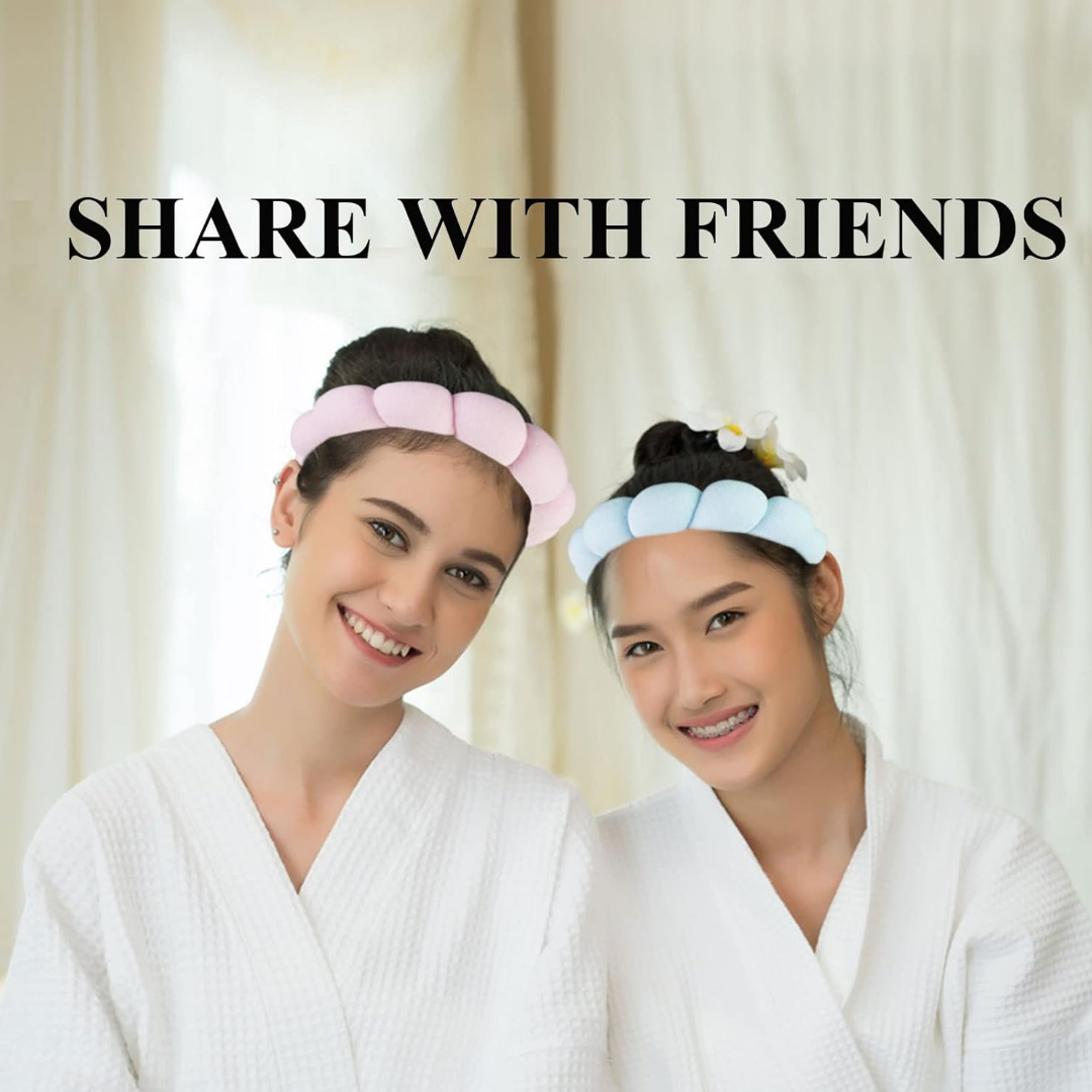 Spa Headband for women, Cute Hair Band for Women Shower, Sponge Terry Cloth Headband, Suitable for Skin Care, Face Wash Makeup, Hair Accessories - Image 5