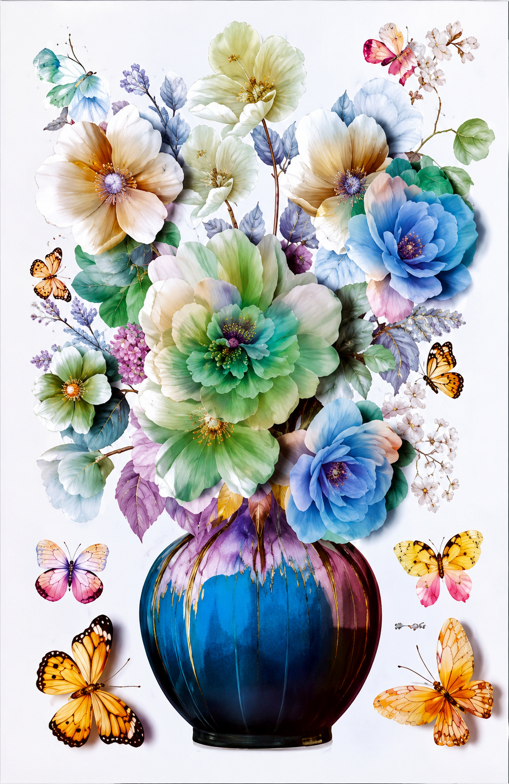 8D Full-Color Printed Floral Wall Stickers (35cm x 50cm) – Vivid Peel-and-Stick Decals featuring Sunflowers and Poppies for Instant Home and Bedroom Wall Decor - Image 4
