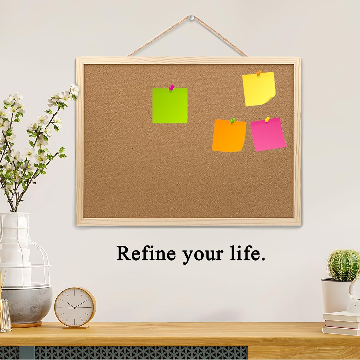 40 x 60cm Double-Sided Chalkboard and Cork Board Combo Blackboard Notice Board, Restaurant Menu, and Message Center - Image 4