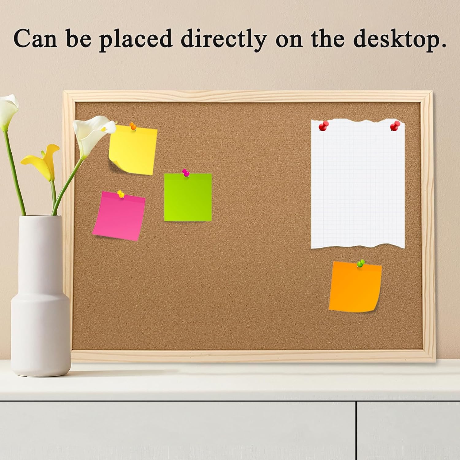 40 x 60cm Double-Sided Chalkboard and Cork Board Combo Blackboard Notice Board, Restaurant Menu, and Message Center - Image 3