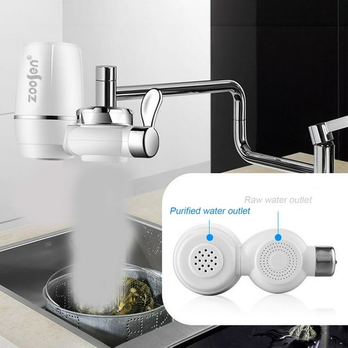 Faucet Water Purifier System with Dual-Outlet Valve – Includes 1 Filter Housing and 2 Ceramic Filtration Cartridges for Kitchen Sink Rust and Bacteria Removal - Image 4