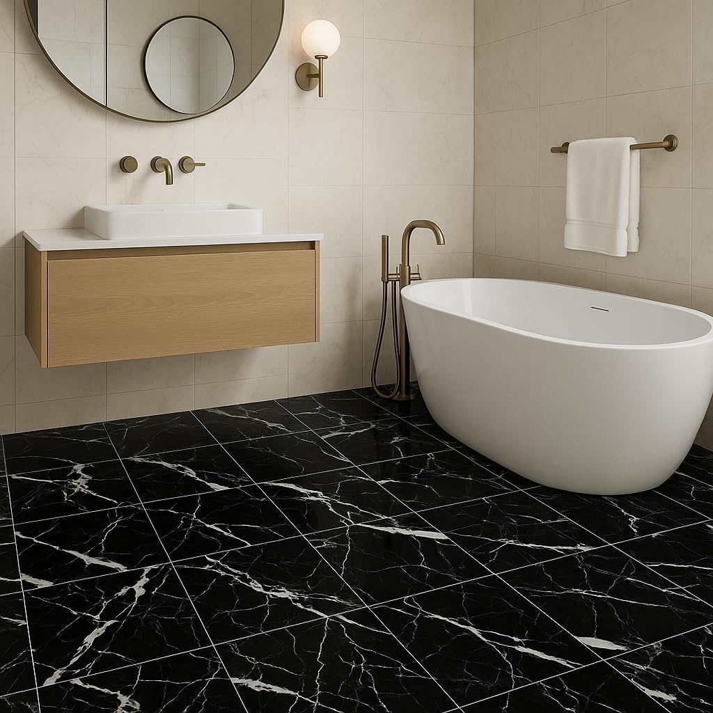 Premium Heavy-Duty Self-Adhesive PVC Marble-Style Floor Tiles (600x600mm, 28-Pack, Waterproof & Fireproof) - Image 8