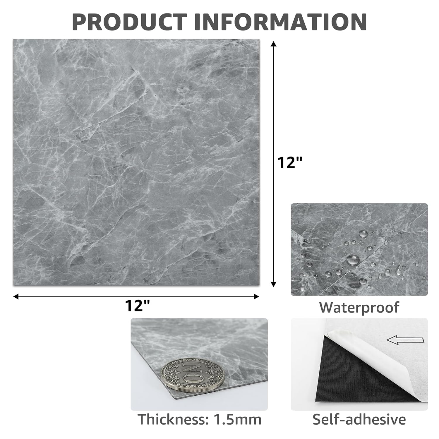 Premium Heavy-Duty Self-Adhesive PVC Marble-Style Floor Tiles (600x600mm, 28-Pack, Waterproof & Fireproof) - Image 19