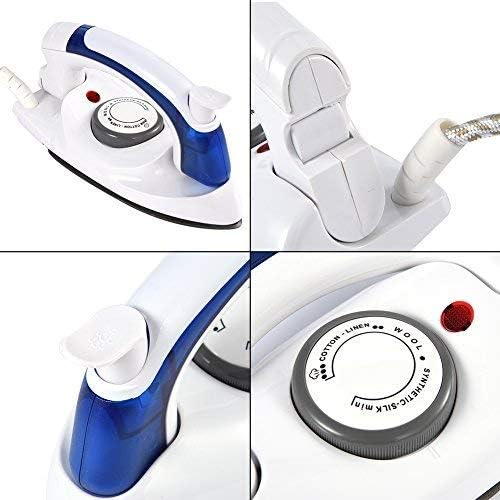 800W Portable Foldable Travel Electric Steam Iron Lightweight Compact Mini Iron with Removable Water Tank Adjustable Thermostat Control - Image 2