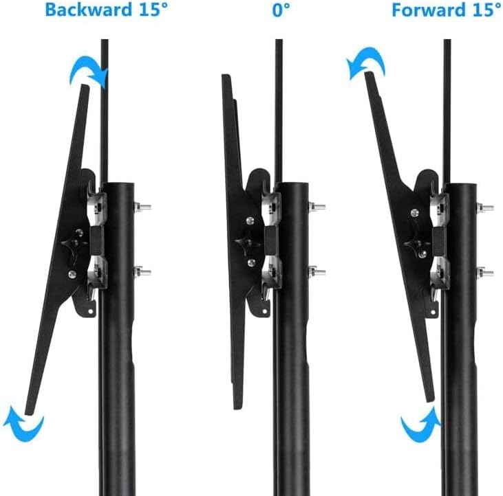 Premium Heavy-Duty Mobile TV Cart Stand with Wheels for 32 to 65 Inch Flat Curved Screens – Height Adjustable Rolling Television Floor Stand with AV Component Shelf 360° Swivel Casters Max VESA 600x400mm Universal Fit for Office Classroom and Home Media - Image 4