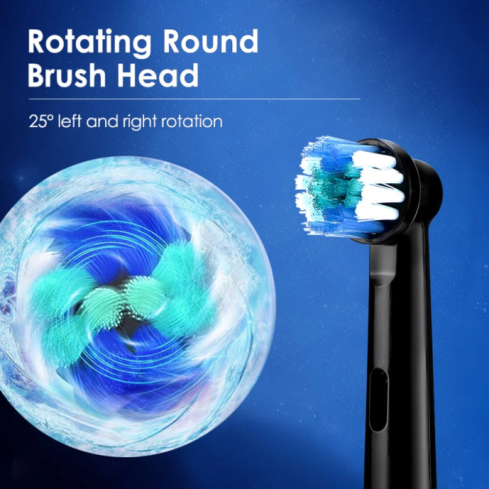 Rechargeable Electric Toothbrush with Replacement Brush Heads 3D Deep Cleaning Power Toothbrush Smart Timer & Pressure Sensor - Image 7