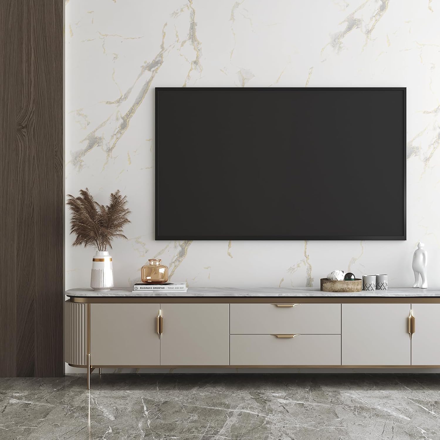 Premium Self-Adhesive Waterproof Marble Wallpaper with Gold Veining – Peel and Stick Contact Paper for Countertops Vanities Tables and Wall Renovations - Image 7