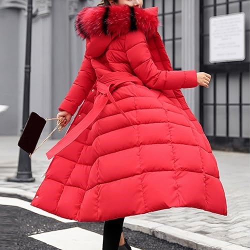 Women’s Extra-Long Winter Maxi Puffer Coat Full-Length Quilted Heavyweight Parka Windproof Insulated Outdoor Trench Jacket with Tall Collar - Image 5