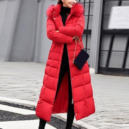 Women’s Extra-Long Winter Maxi Puffer Coat Full-Length Quilted Heavyweight Parka Windproof Insulated Outdoor Trench Jacket with Tall Collar - Image 4