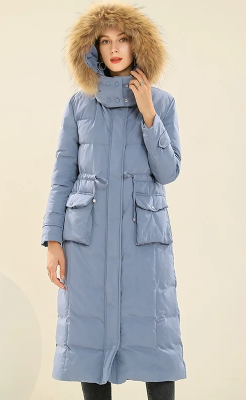 Women's Premium Heavyweight Long Winter Jacket – Full-Length Windproof Insulated Puffer Coat with Deluxe Detachable Faux-Fur Hood Trim Multi-Pocket Utility Design Comfort-Fit Quilted Storm Defense and Dual-Zipper Snap Closure for Extreme Cold Weather Protection - Image 2