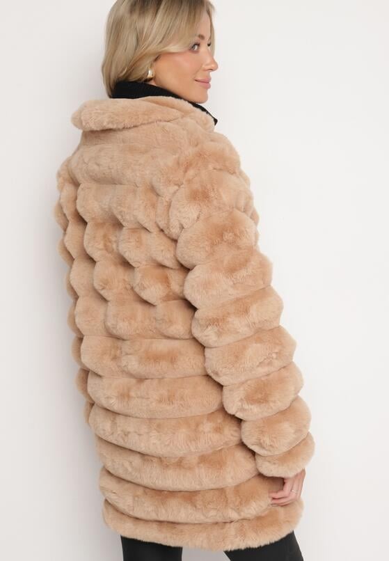 Luxury Faux Fur Jacket Women’s Winter Coat with Hood – Fluffy Warm Hooded Outerwear - Elegant Vegan Fur Shaggy Overcoat - Stylish Boutique Fashion – High-Quality Plush Jacket - Image 6